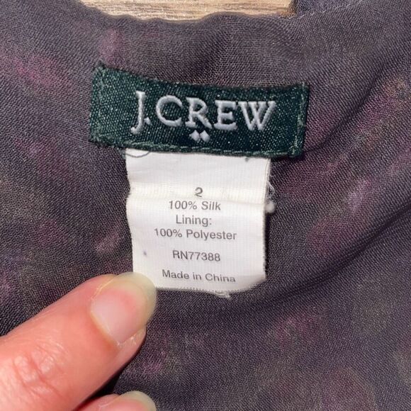 J. Crew Womens Vintage Printed Ruffle Trim Sleeveless Silk-Blend Mini Dress Size - Picture 11 of 14